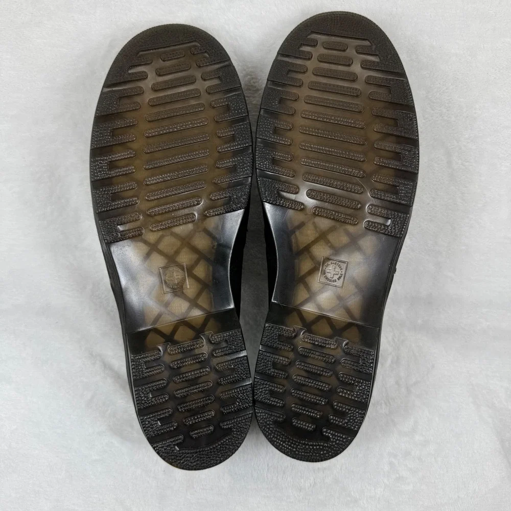 Dr. Martens Will Desert Shoe Mens Black‎ Textured Leather Lace Up Oxfords READ